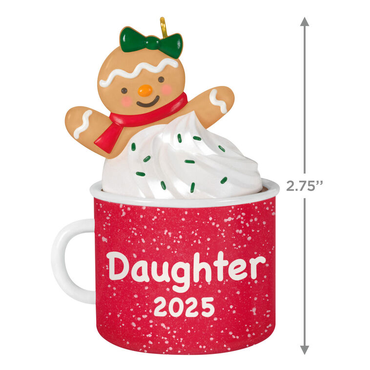 Hallmark Daughter Gingerbread Girl In Mug 2025 Ornament