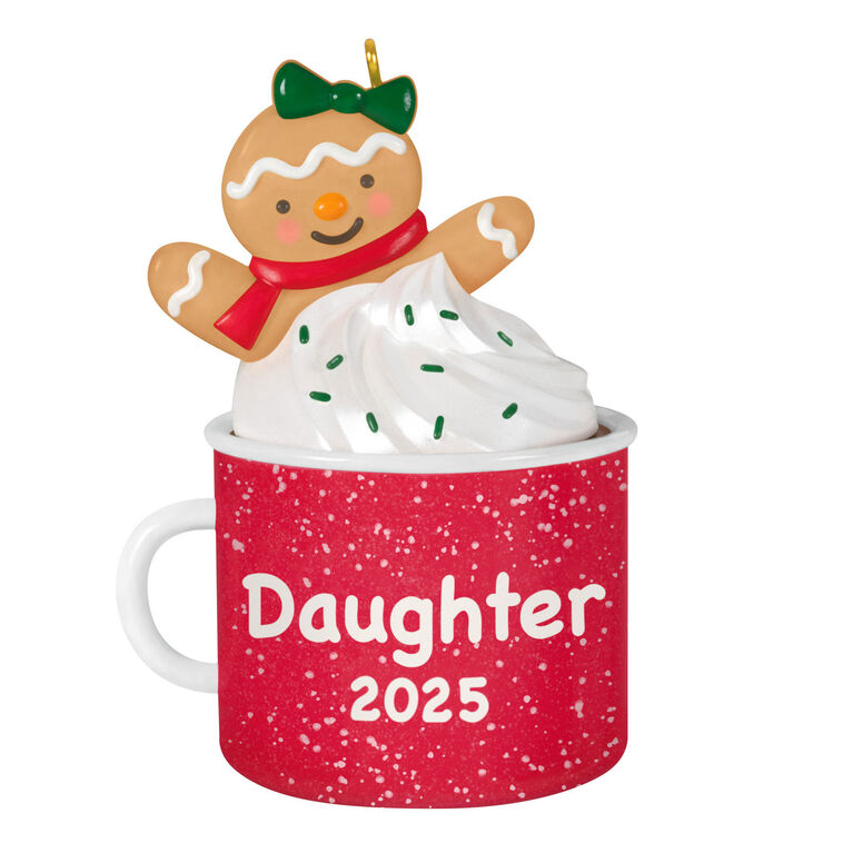 hallmark Daughter Gingerbread Girl in Mug 2025 Ornament