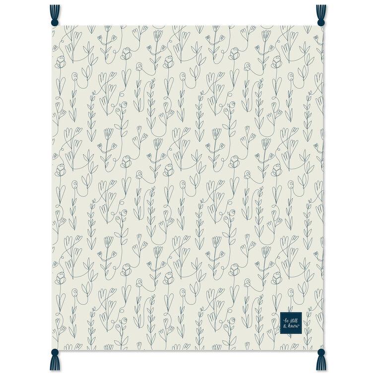 Hallmark DaySpring Be Still And Know Throw Blanket With Tassels 50x60