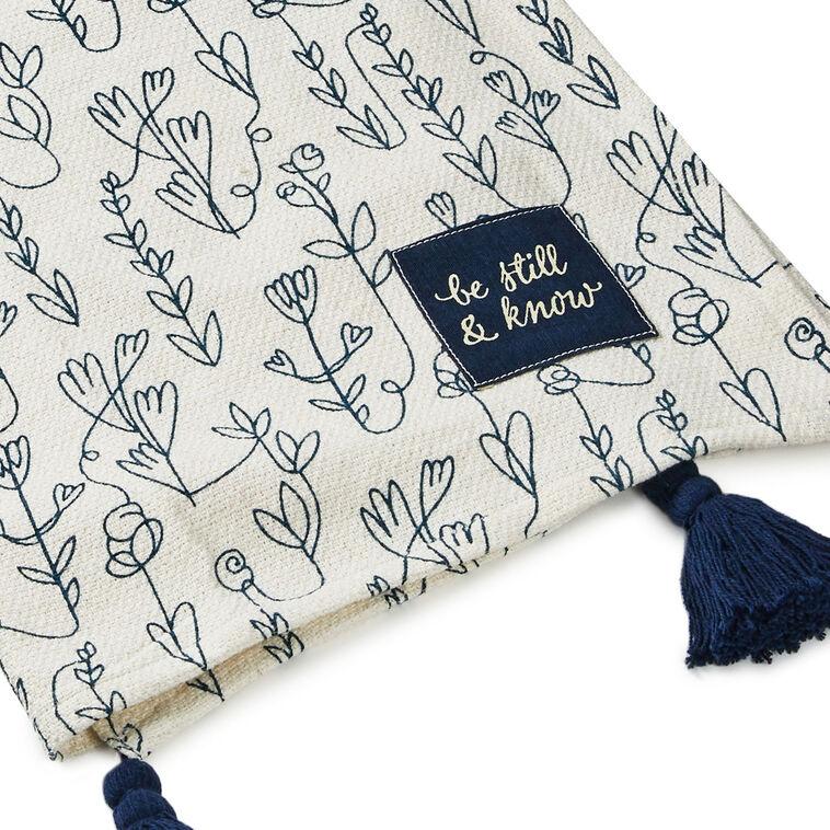 Hallmark DaySpring Be Still And Know Throw Blanket With Tassels 50x60
