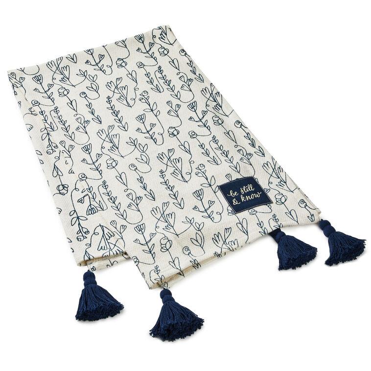 hallmark DaySpring Be Still and Know Throw Blanket With Tassels 50x60