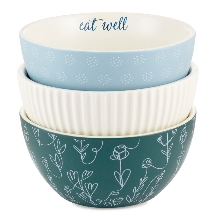 hallmark DaySpring Give Thanks Ceramic Bowls Set of 3