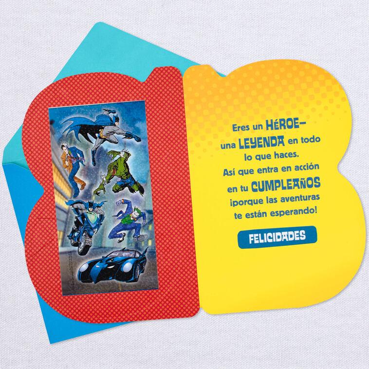 Hallmark DC Comics™ Batman™ Spanish-Language 8th Birthday Card With Stickers