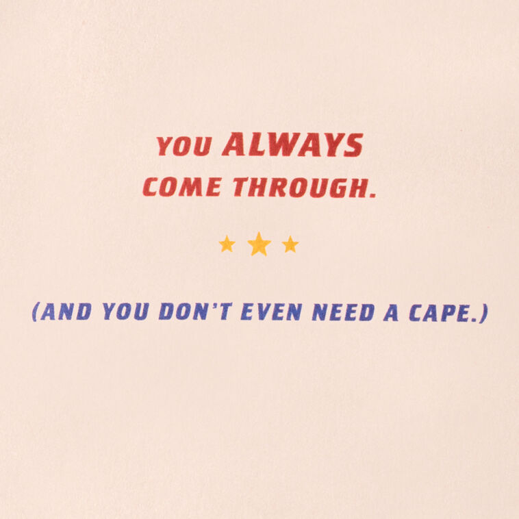 Hallmark DC™ Superman™ You Always Come Through Friendship Card