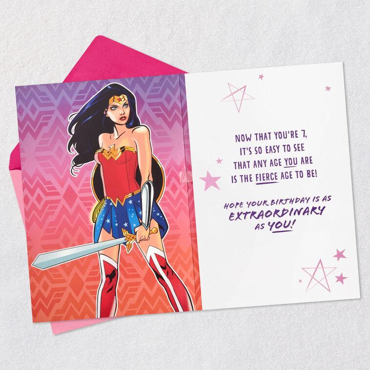 Hallmark DC™ Wonder Woman™ You're Extraordinary Musical 7th Birthday Card