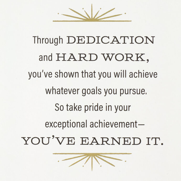 Hallmark Dedication And Hard Work Graduation Card For Doctorate