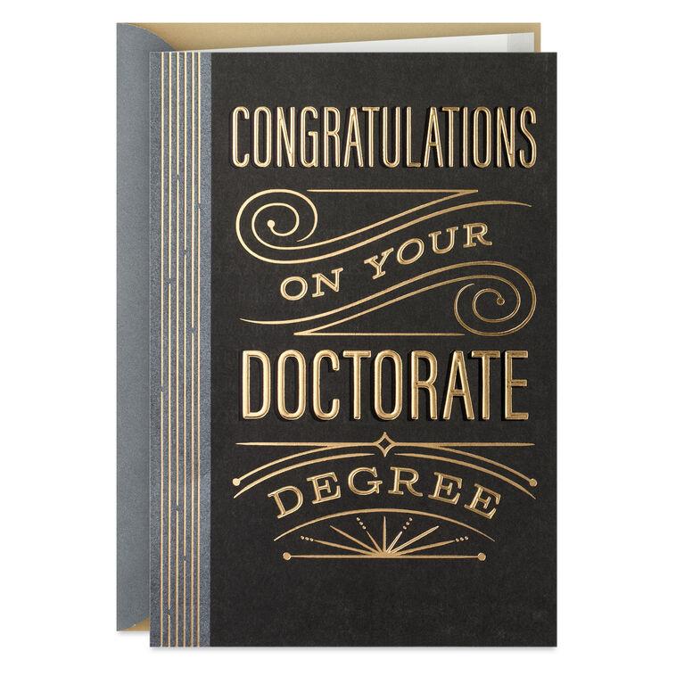 hallmark Dedication and Hard Work Graduation Card for Doctorate