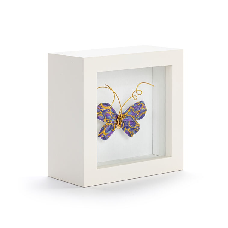 Hallmark Demdaco Beautiful Soul Purple Butterfly Small Shadow Box Wall Decor 4"
