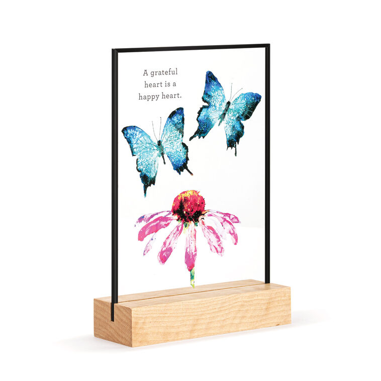 Hallmark Demdaco Butterflies And Coneflower Large Suncatcher 7"