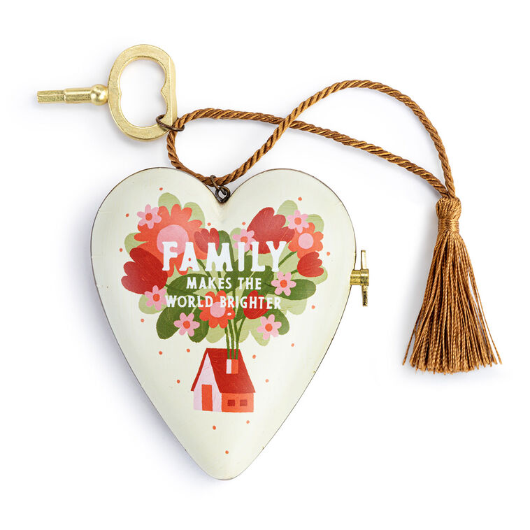 hallmark Demdaco Family Makes the World Brighter Musical Art Heart Sculpture