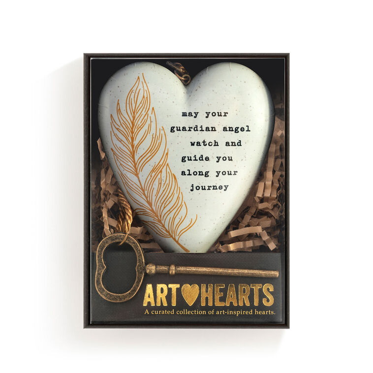 Hallmark Demdaco Guardian Angel Art Heart With Key Stand
