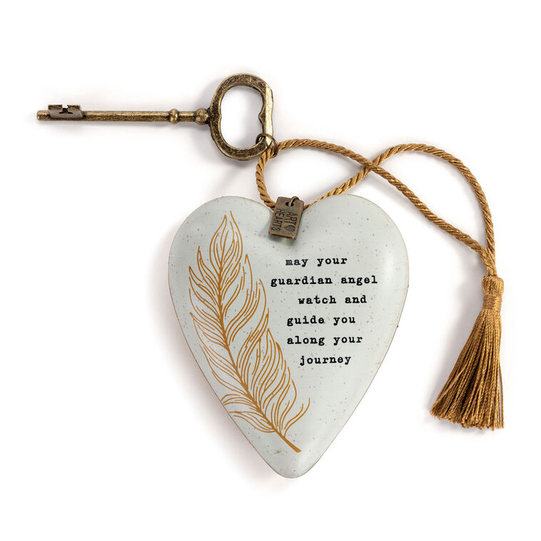 hallmark Demdaco Guardian Angel Art Heart With Key Stand
