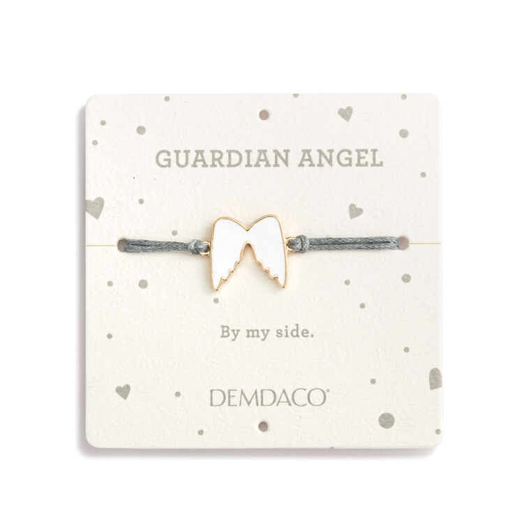 Hallmark Demdaco Guardian Angel White Plush Bear With Angel Wings Bracelet