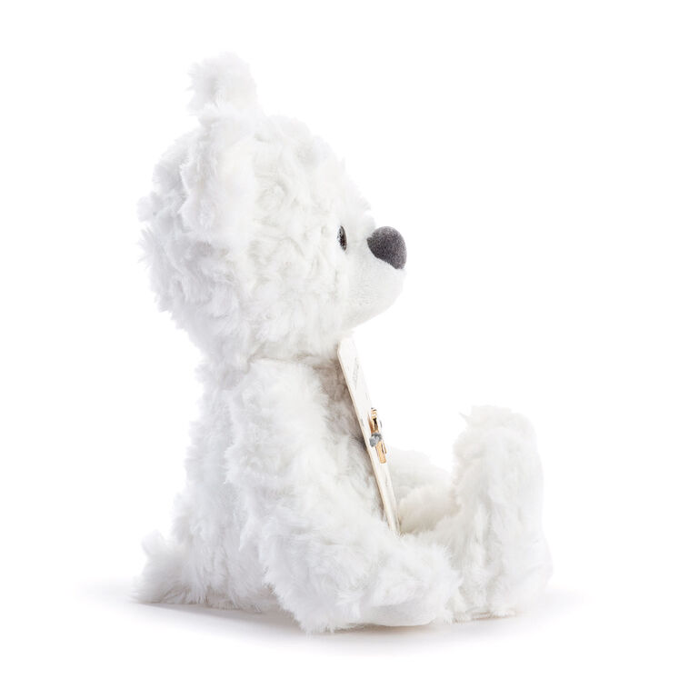 Hallmark Demdaco Guardian Angel White Plush Bear With Angel Wings Bracelet