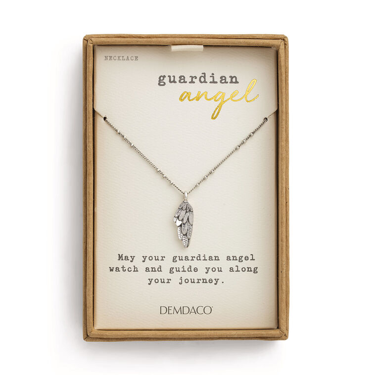 Hallmark Demdaco Guardian Angel Wing Pendant Necklace 18"