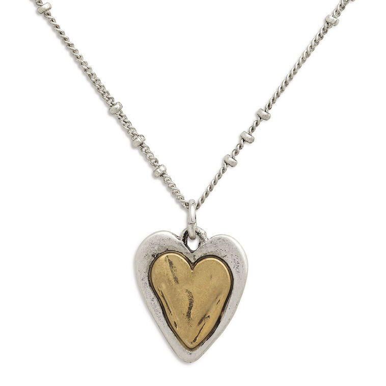 Hallmark Demdaco Heart Charm Guardian Angel Necklace 18"