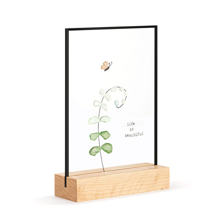 Hallmark Demdaco Life Is Beautiful Large Suncatcher On Stand