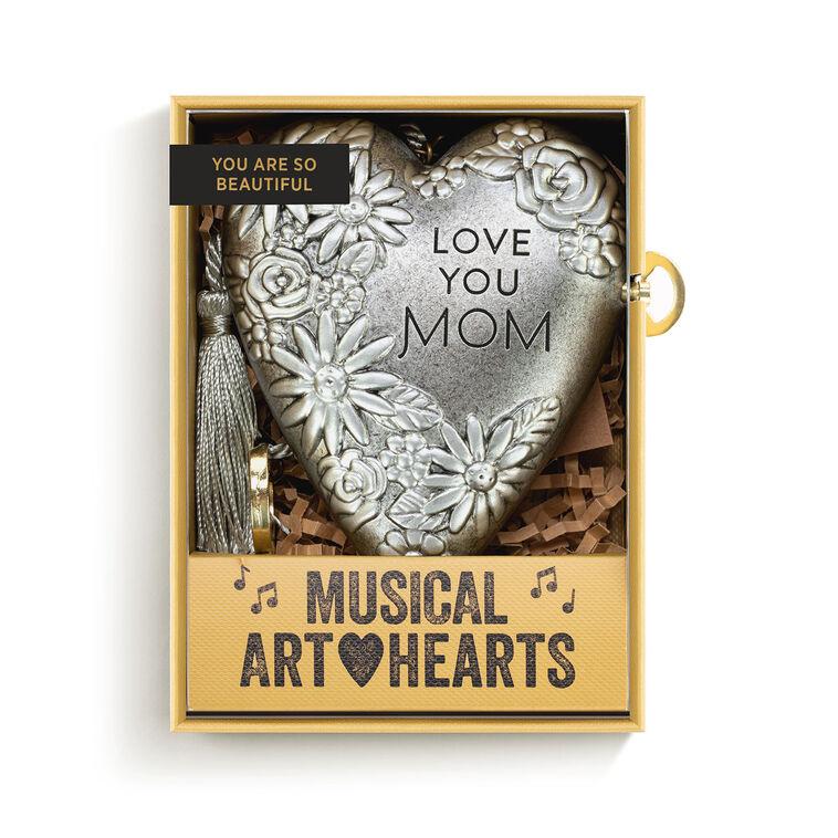 Hallmark Demdaco Love You Mom Musical Art Heart 3.5"