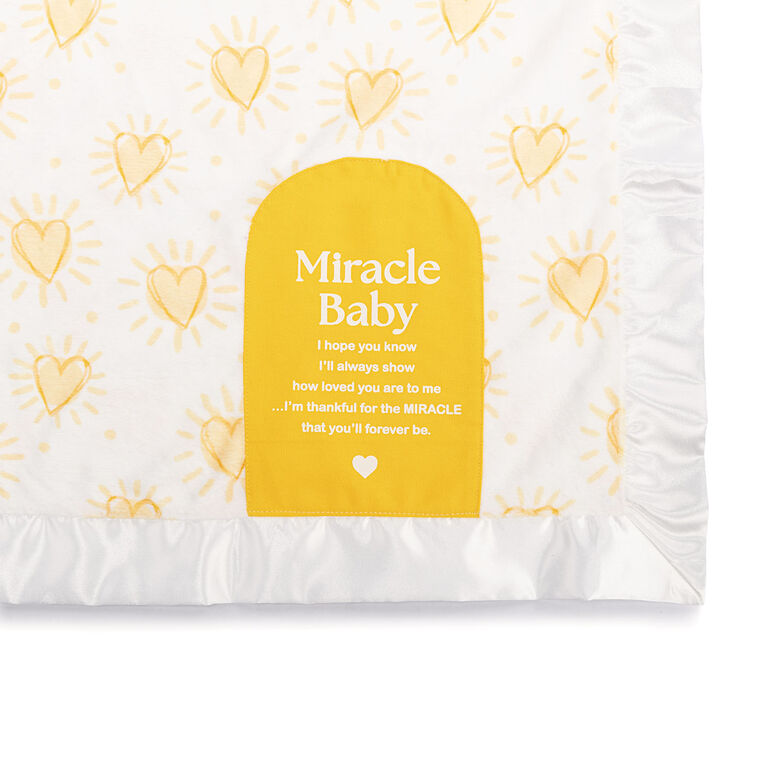 Hallmark Demdaco Miracle Baby Sunshine Hearts Blanket 30x40