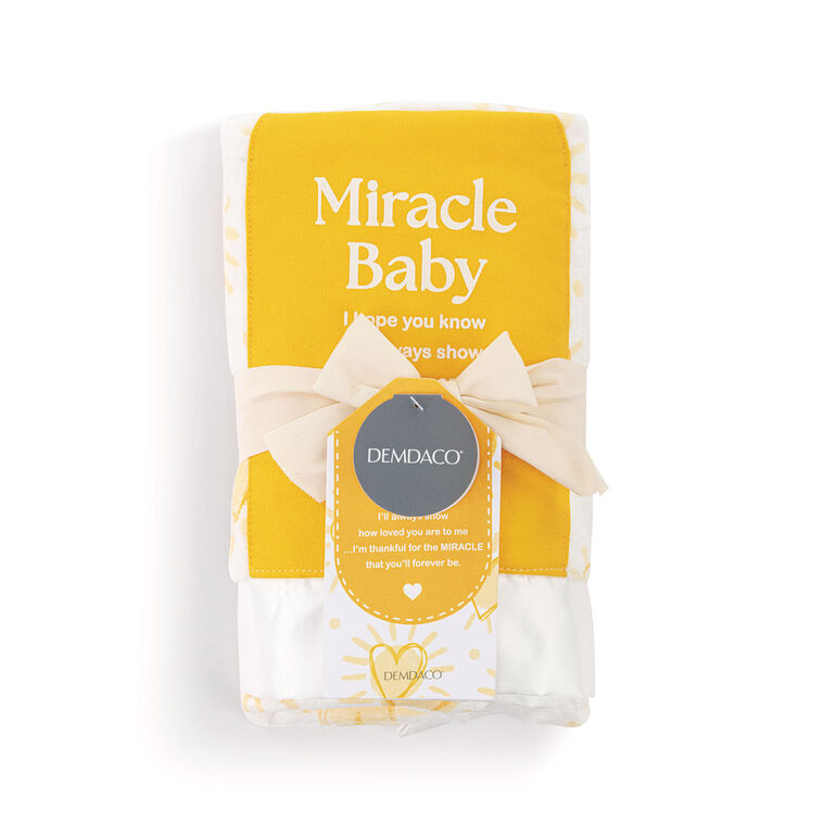 Hallmark Demdaco Miracle Baby Sunshine Hearts Blanket 30x40