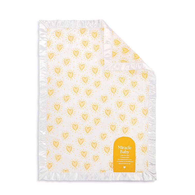 hallmark Demdaco Miracle Baby Sunshine Hearts Blanket 30x40