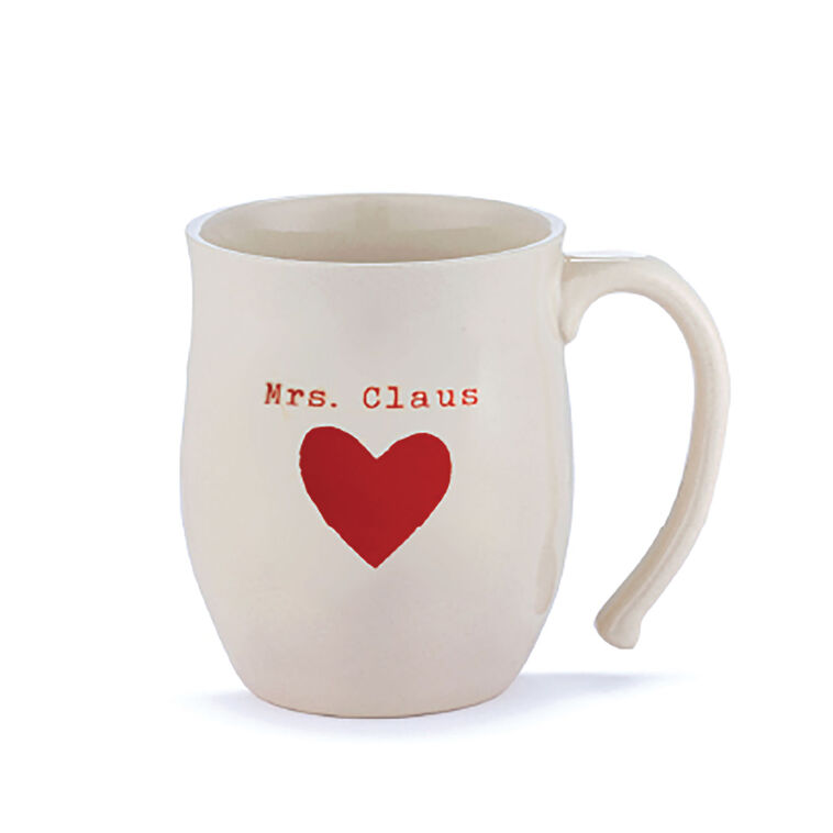 hallmark Demdaco Mrs. Claus Red Heart Holiday Mug 16 oz