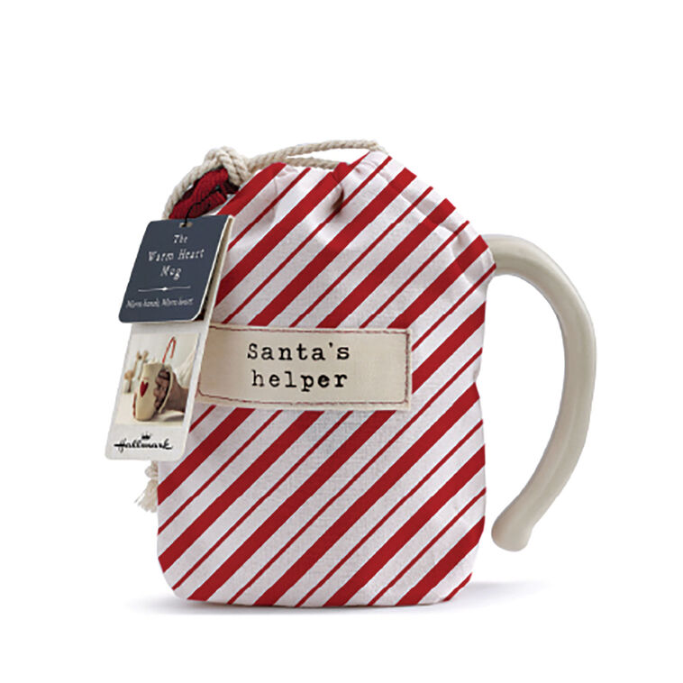 Hallmark Demdaco Santa's Helper Red Heart Holiday Mug 16 Oz