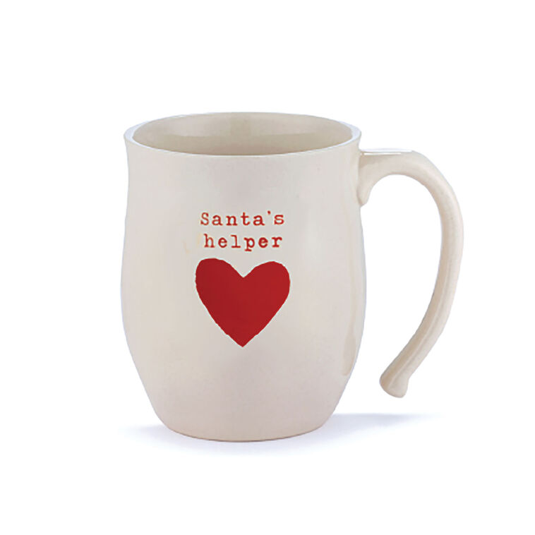 hallmark Demdaco Santa's Helper Red Heart Holiday Mug 16 oz