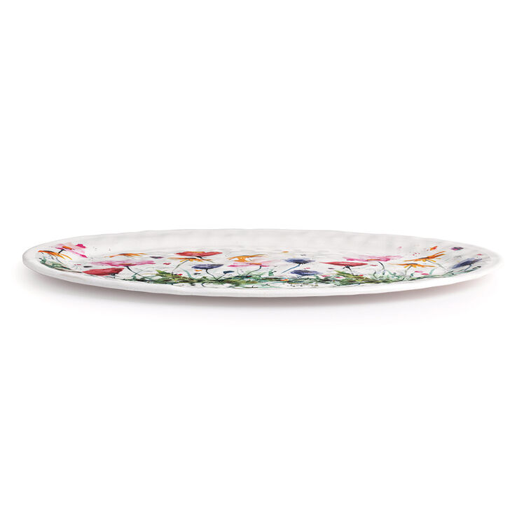 Hallmark Demdaco Wildflowers Large Melamine Oval Platter