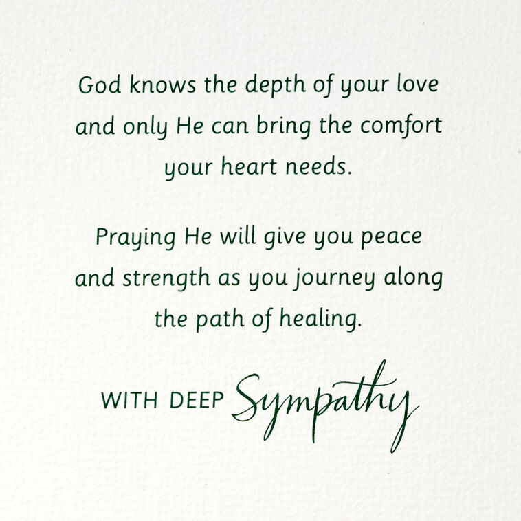 Hallmark Depth Of Your Love Religious Sympathy Card For Loss Of Wife