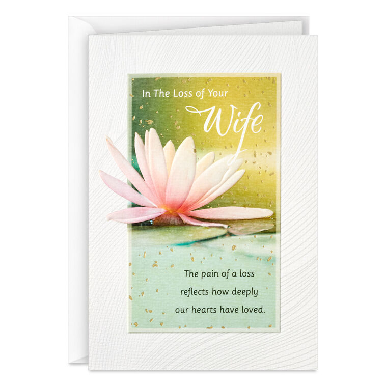 hallmark Depth of Your Love Religious Sympathy Card for Loss of Wife
