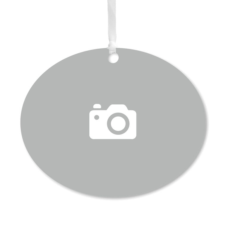 hallmark Design-Your-Own Horizontal Oval Metal Personalized Ornament Custom Photo