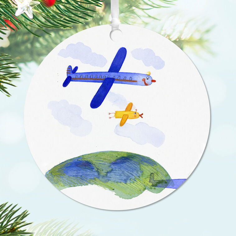 Hallmark Design-Your-Own Round Metal Personalized Ornament Custom Photo