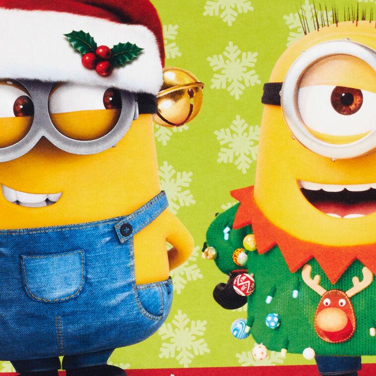 Hallmark Despicable Me Minions Jolly Style Musical Pop-Up Christmas Card