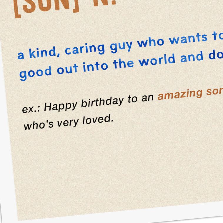 Hallmark Dictionary Definition Birthday Card For Son