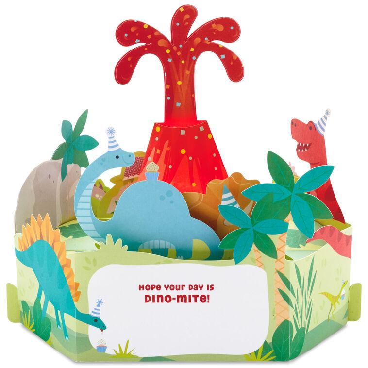 Hallmark Dinosaurs Musical 3D Pop-Up Birthday Card With Light
