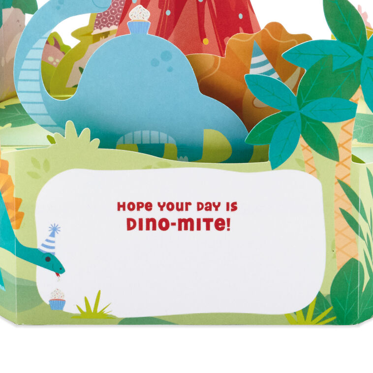 Hallmark Dinosaurs Musical 3D Pop-Up Birthday Card With Light