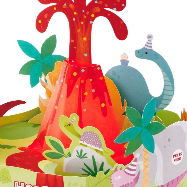 Hallmark Dinosaurs Musical 3D Pop-Up Birthday Card With Light