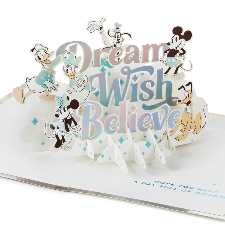 hallmark Disney 100 Years of Wonder Day Full of Wonder 3D Pop-Up Card