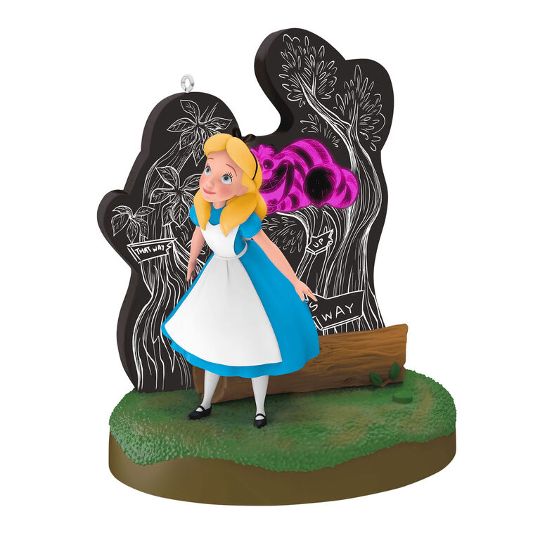hallmark Disney Alice in Wonderland and the Cheshire Cat Ornament With Light