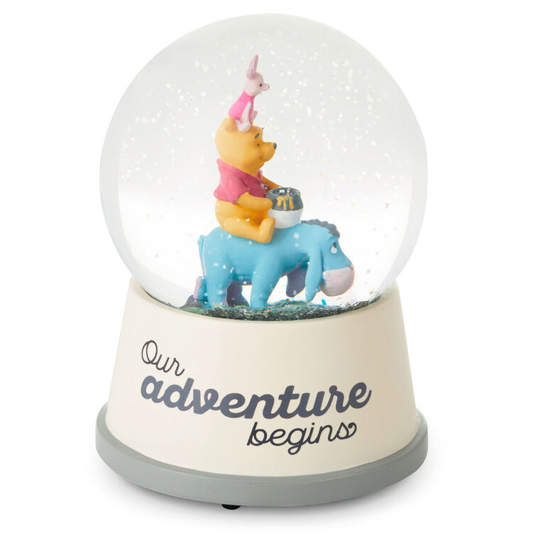 hallmark Disney Baby Winnie the Pooh Our Adventure Begins Musical Snow Globe