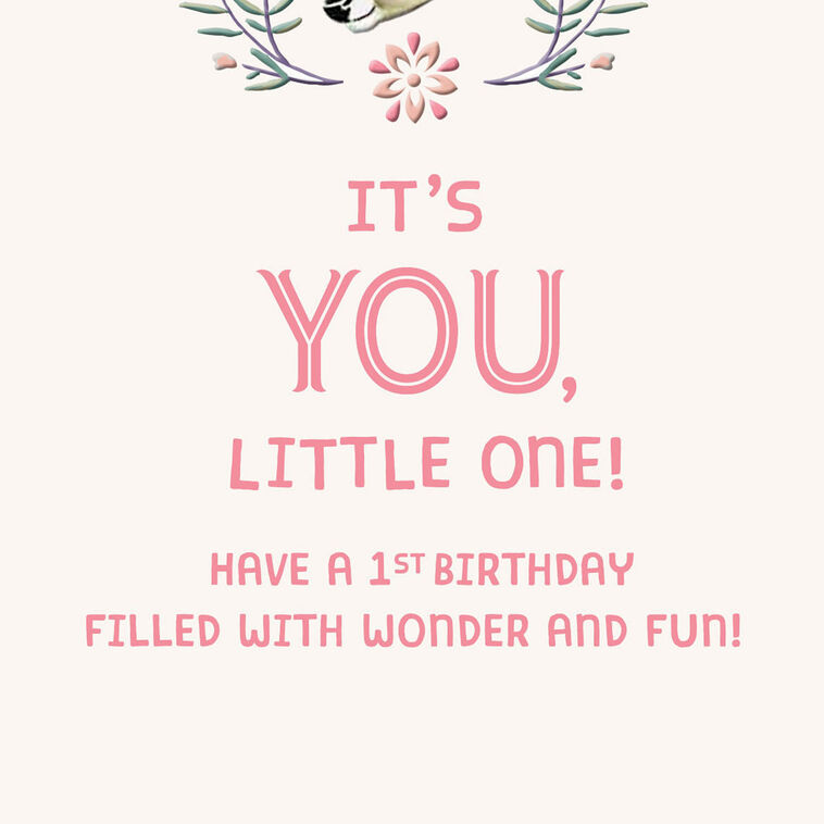 Hallmark Disney Bambi Wonder And Fun First Birthday Card For Girls