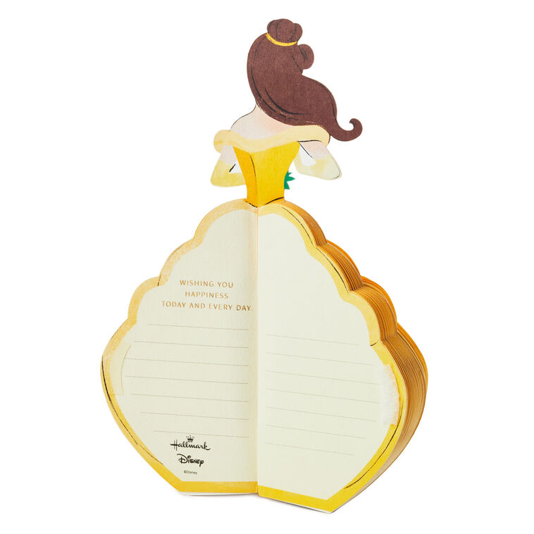 Hallmark Disney Beauty And The Beast Belle Heart Of Gold Honeycomb 3D Pop-Up Card