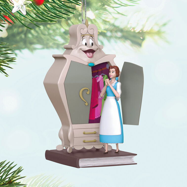 Hallmark Disney Beauty And The Beast Belle With The Wardrobe Ornament