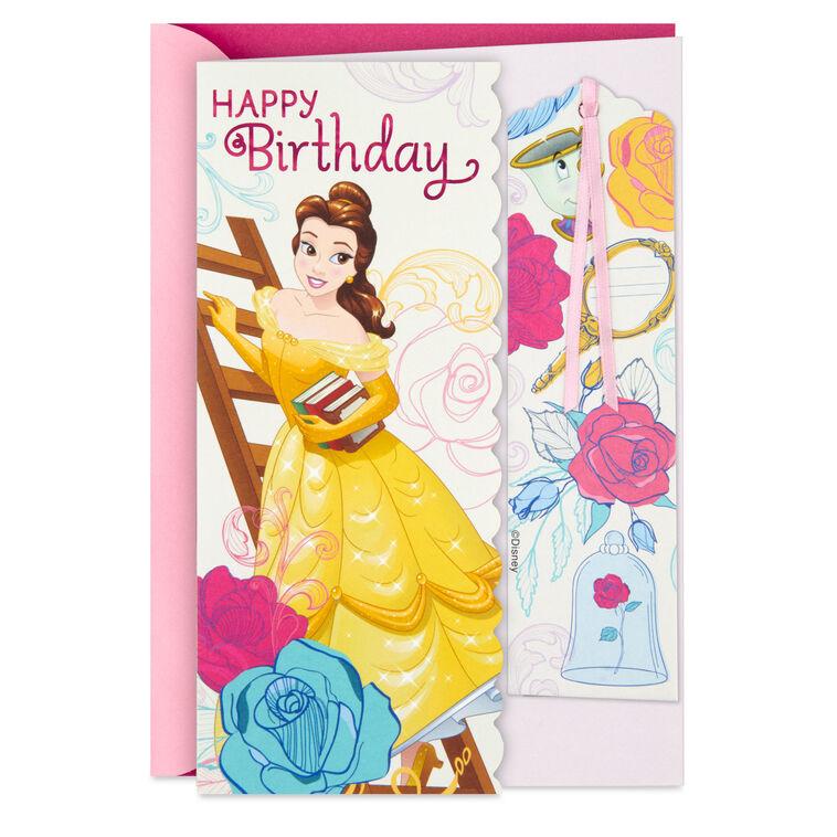 hallmark Disney Beauty and the Beast So Much More Than a Princess Birthday Card With Bookmark