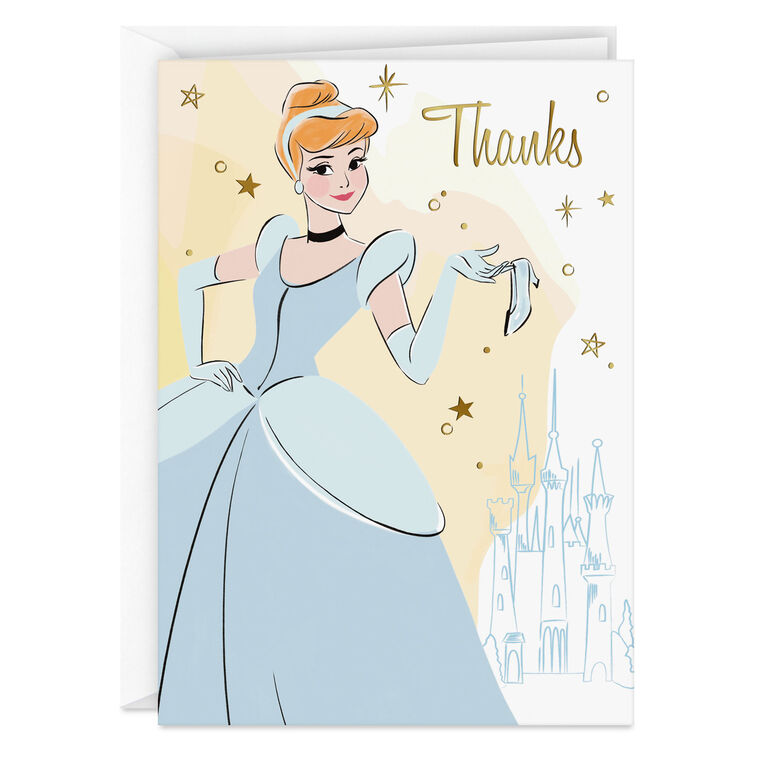 Hallmark Disney Cinderella And Slipper Blank Thank You Notes Pack Of 10