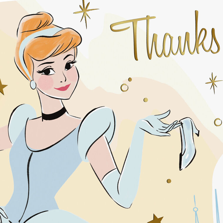 Hallmark Disney Cinderella And Slipper Blank Thank You Notes Pack Of 10