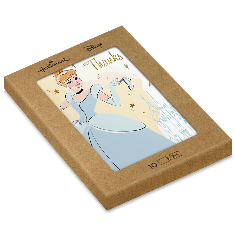 hallmark Disney Cinderella and Slipper Blank Thank You Notes Pack of 10