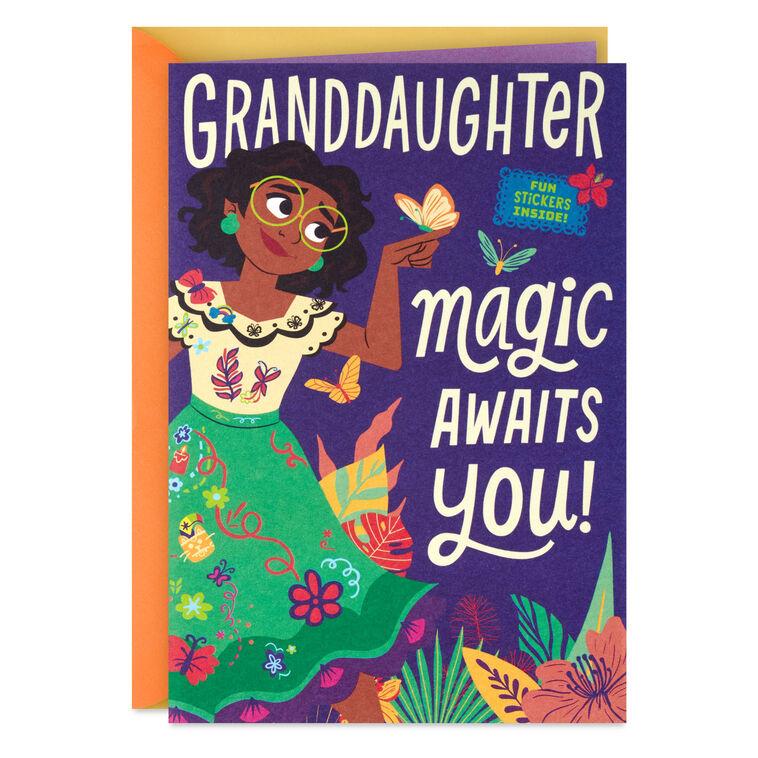 hallmark Disney Encanto Mirabel Birthday Card for Granddaughter With Stickers