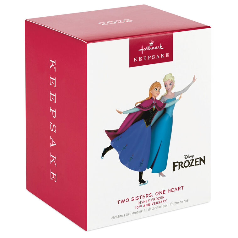 Hallmark Disney Frozen 10th Anniversary Two Sisters One Heart Ornament